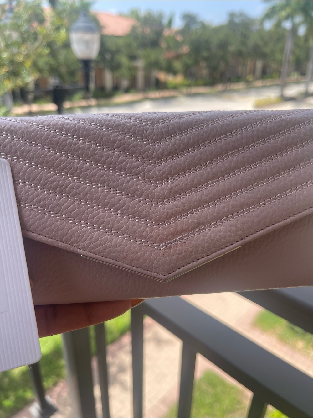 NWT Ted Baker London Lavender Quilted Flap Wallet - Picture 2 of 7